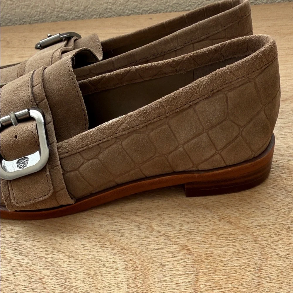 Vince Camuto Brown Loafers with Silver Buckle - Picture 5 of 7